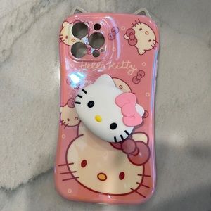 iPhone 12 Pro Max hello kitty case with pop socket